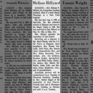 Obituary of Melisse N. Hillard